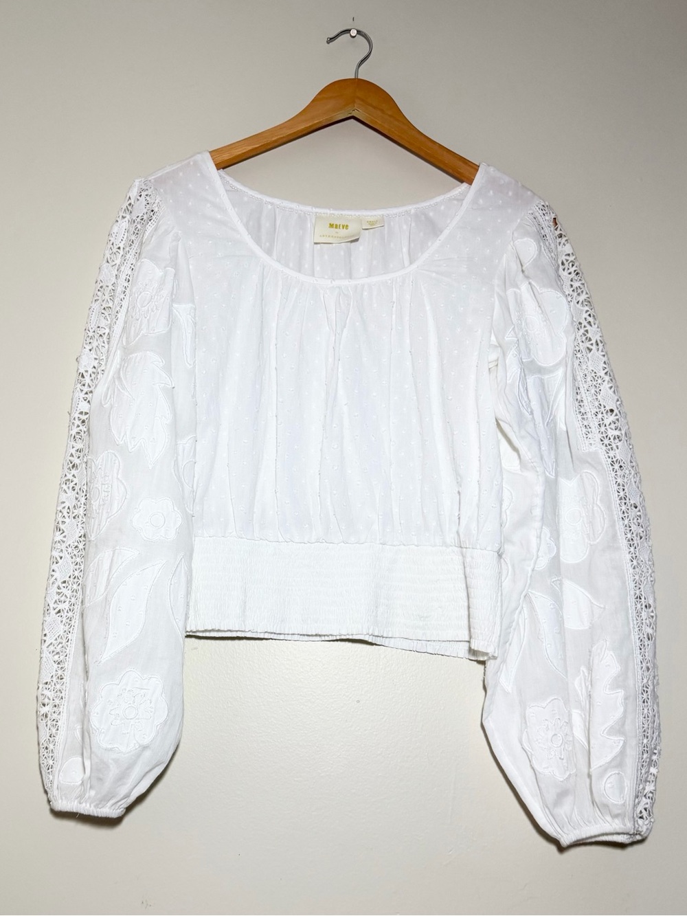 Anthropologie Sinead Lace Peasant Blouse